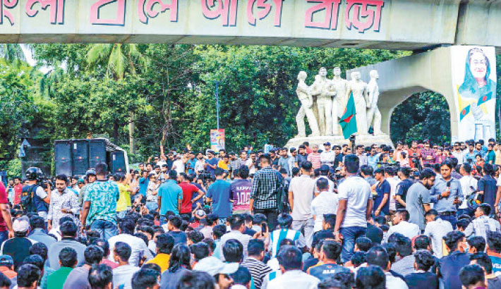 Students from different educational institutions have been staging demonstrations across the country demanding reformation in the quota system in government jobs. During the protests on Tuesday, six deaths were reported while scores were injured.